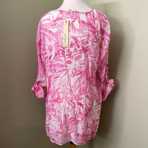 NWT Grand & Greene pink tunic top shirt size XL - Picture 3 of 16